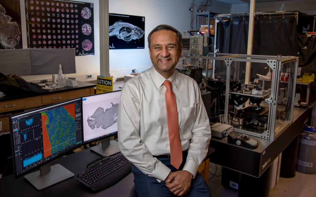 Picture of Rohit Bhargava sitting in his lab